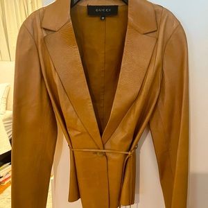 Gucci Tom Ford era Camel Leather Jacket